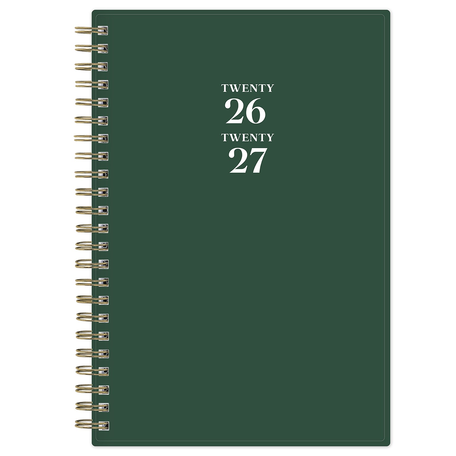 2026-2027 Blue Sky Deep Forest 5 x 8 Academic Year Weekly & Monthly Planner, Plastic Cover, Green (161656)