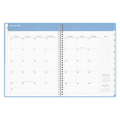 2027 Staples 8" x 11" Weekly & Monthly Planner, Eternal Blue (ST63609-27)