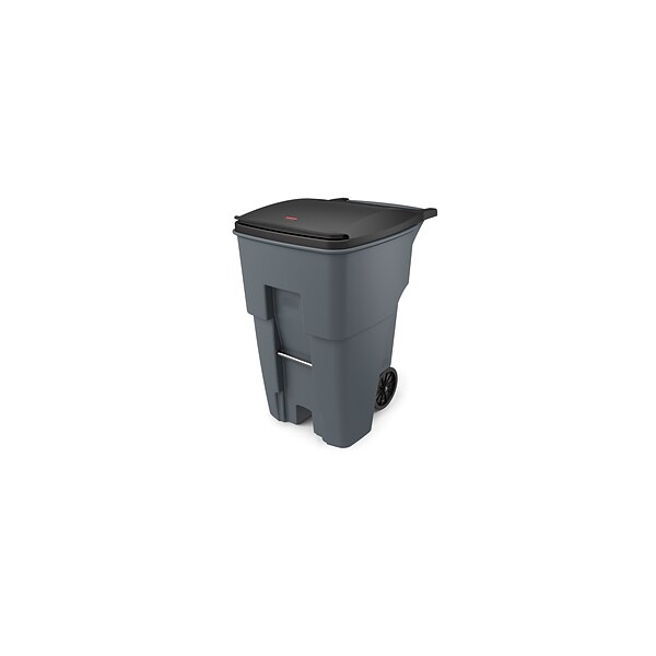 Rubbermaid Brute Metal Outdoor Trash Can, 95 Gallon, Gray