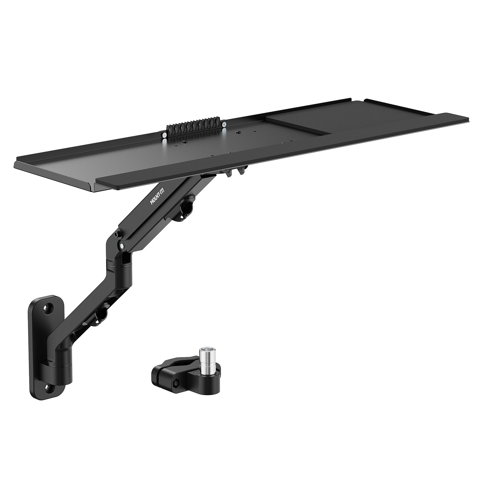 Mount-It! Counterbalance Keyboard Tray Arm for Wall and Pole Mounting, Black (MI-1765KB)