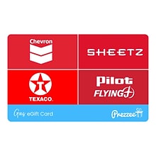 $50 Prezzee Gas eGift Card - 4 Top Brands  (Chevron, Pilot Flying J, Sheetz, and Texaco)