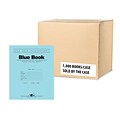 Roaring Spring Paper Products Exam Notebooks, 7 x 8.5, Wide Ruled, 6 Sheets, Blue, 1000/Case (7751