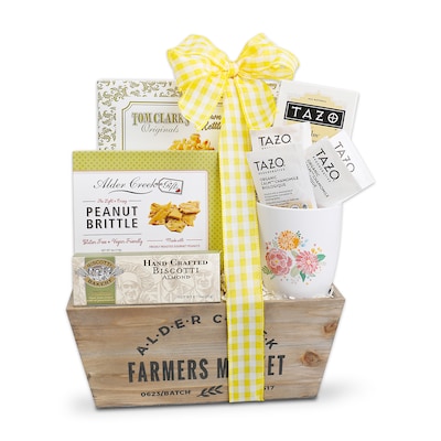 Alder Creek Gift Baskets Tea Time Wicker Gift Basket (FG03981)