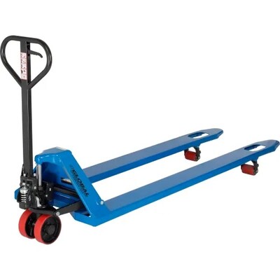 Global Industrial Premium Extra-Long Fork Manual Pallet Jack, 4400 lb. Capacity, 27W x 78L Forks (