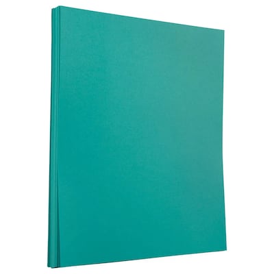 JAM Paper Smooth Colored 8.5 x 11 Color Copy Paper, 24 lbs., Sea Blue, 50 Sheets/Ream (102657A)