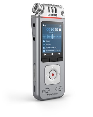 Philips VoiceTracer Digital Stereo Voice Recorder, 8GB, Black (DVT4115)