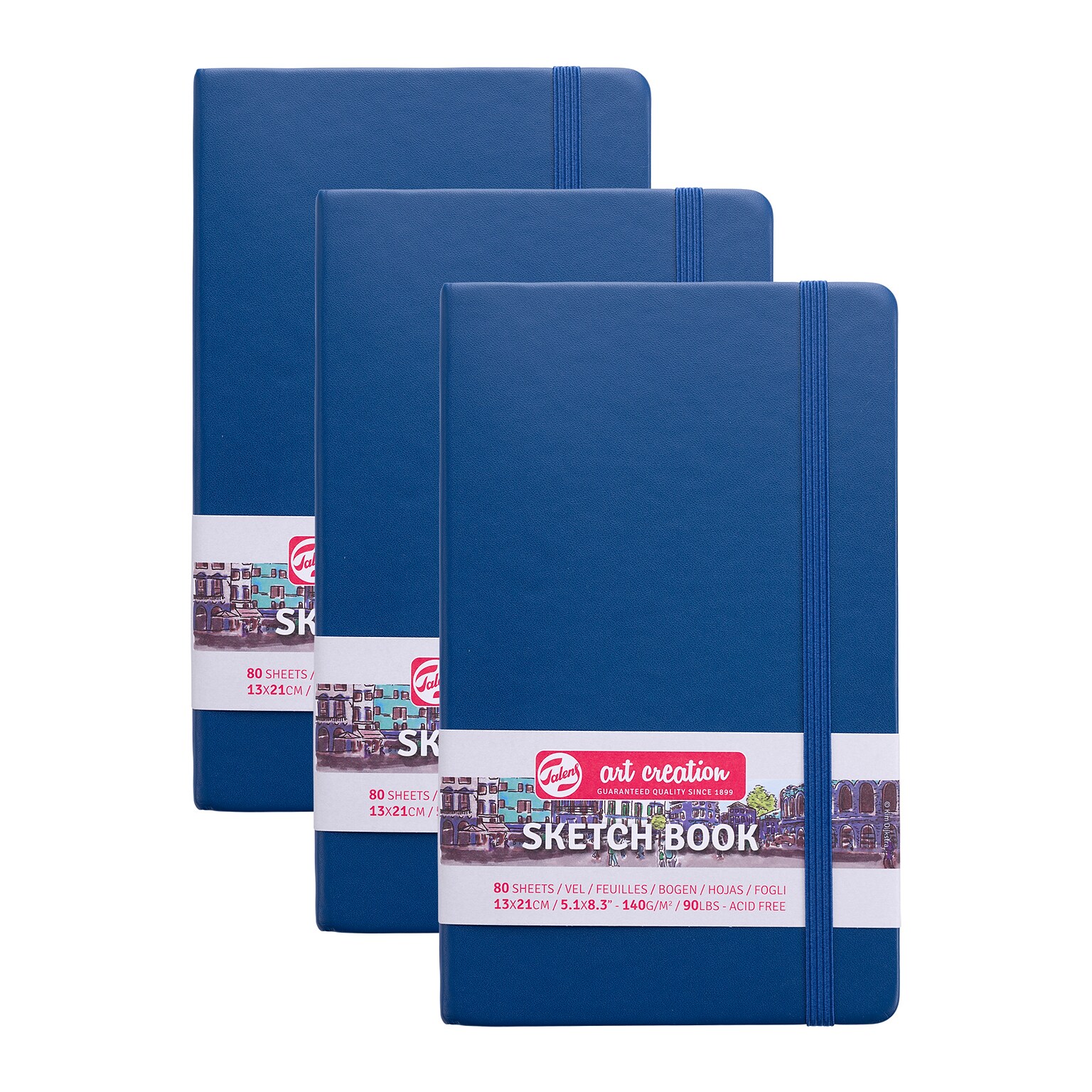 Talens Art Creation 5.1 x 8.3 Sketch Book, 80 Sheets/Book, 3/Bundle (TLN9314232M-3)