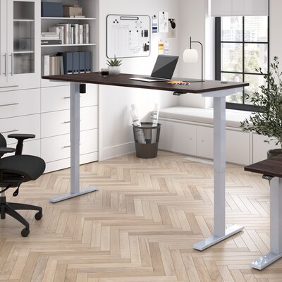 Bush Business Furniture Move 40 Series 72W Electric Height Adjustable Standing Desk, Black Walnut/C