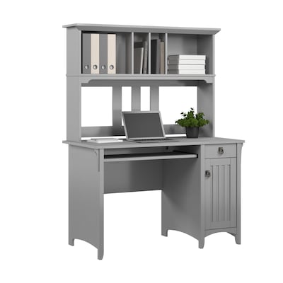Bush Furniture Salinas 48"W Small Computer Desk with Hutch, Cape Cod Gray (MY72308-03)