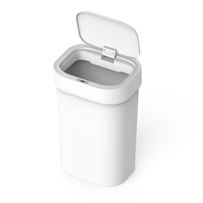 NineStars Plastic Indoor Automatic Motion Sensor Trash Can, 13.2 Gallons, White (DZT-50-44S)