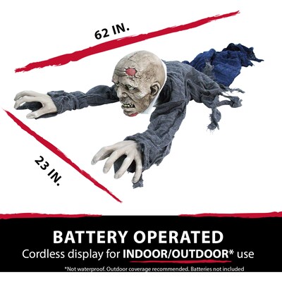 Haunted Hill Farm Animatronic Crawling Zombie (HHGBZOMB-2LSA)