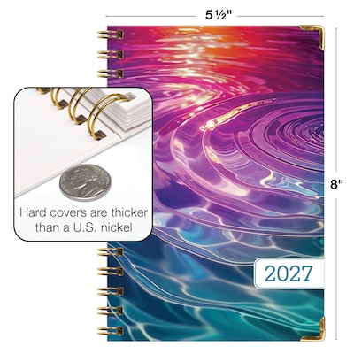 2027 Excello Brands 6" x 8" Weekly & Monthly Standard Planner, Paperboard Cover, Summer Bliss (FSHN-CY27-58-73)