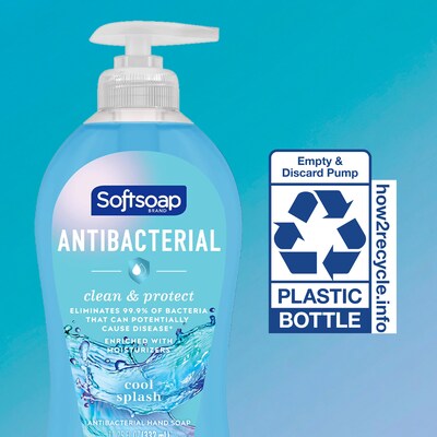 Softsoap Antibacterial Liquid Hand Soap, Cool Splash Scent, 11.25 oz. (US07327A)