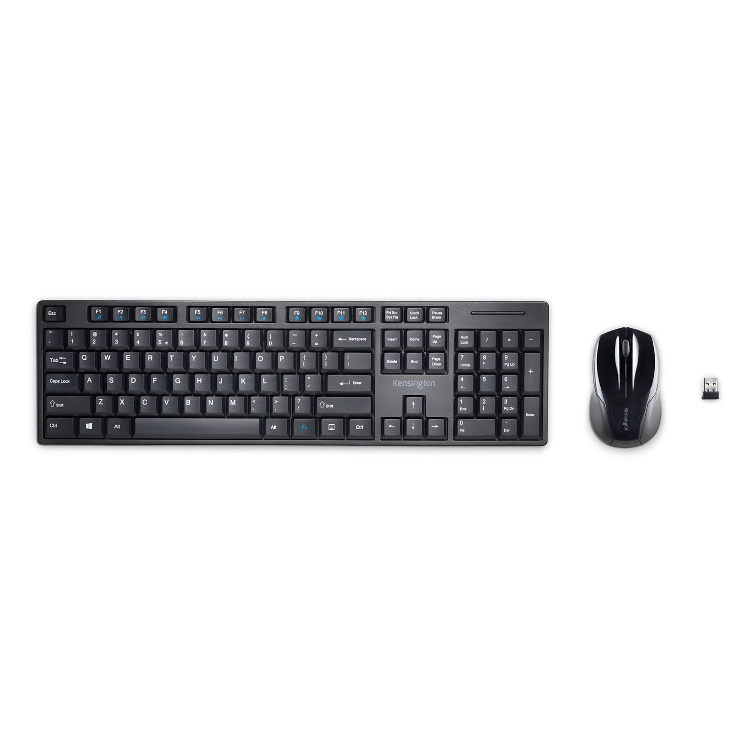 Kensington ProFit LowProfile Ergonomic Wireless Keyboard and Mouse Combo, White (K75230US)