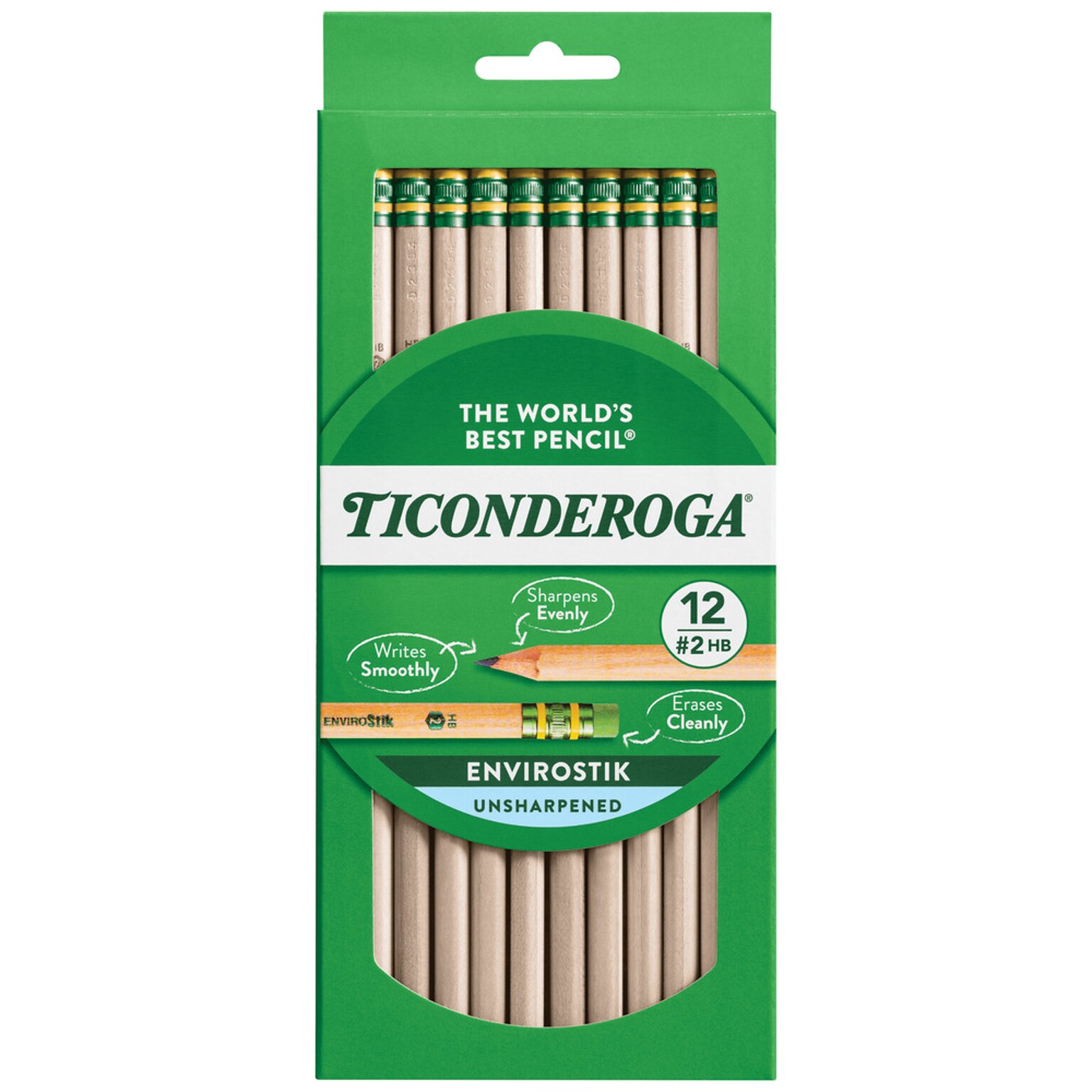 Ticonderoga Wooden Pencil, #2 Soft Lead, Dozen (X96212X)