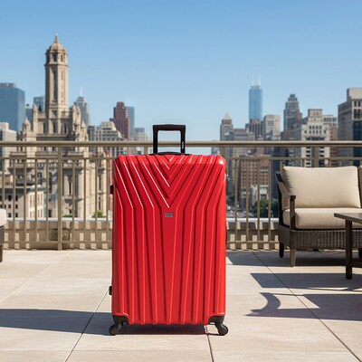 InUSA Vasty 33.86" Hardside Suitcase, 4-Wheeled Spinner, TSA Checkpoint Friendly, Grey (IUVAS00XL-GRE)