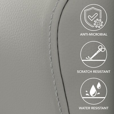 Bush Business Furniture Arrive Vinyl Bariatric Guest Chair, Light Gray (CH3902GVL-03)