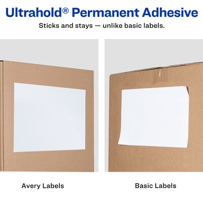 Avery TrueBlock Inkjet Shipping Labels, 8-1/2" x 11", White, 100 Labels/Box (8465)