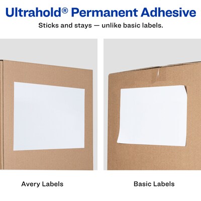 Avery TrueBlock Inkjet Shipping Labels, 8-1/2" x 11", White, 1 Label/Sheet, 100 Sheets/Box (8465)