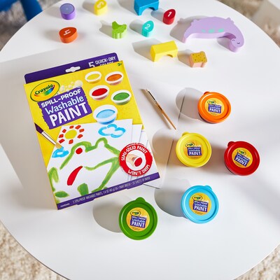 Crayola Spill-Proof Washable Paint Kit, Assorted Colors, 2 Kits/Bundle (BIN541092-2)