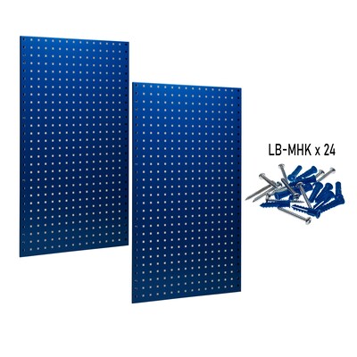 Triton Products Locboard 24 x 42-1/2 x 9/16 Steel Square Hole Pegboards, Set of 2 (LB2-B)