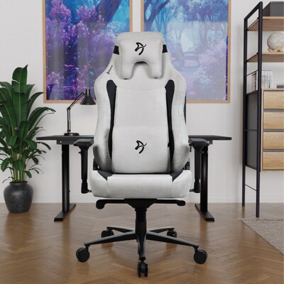 Arozzi Vernazza XL Supersoft Microfiber Ergonomic Racing Gaming Chair, Light Grey (VERNAZZA-XL-SPSF-LG)