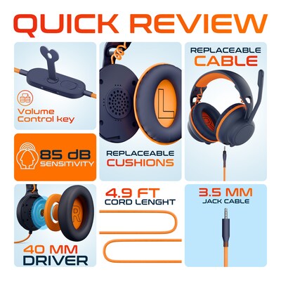 Delton Ascent S35 3.5mm Noise Canceling Stereo Phone & Computer Headset (DWHAS35)