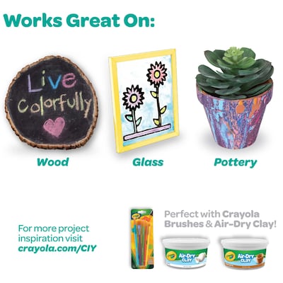 Crayola Acrylic Paint Set, Assorted Colors, 2 oz., 6/Box (20-1997)