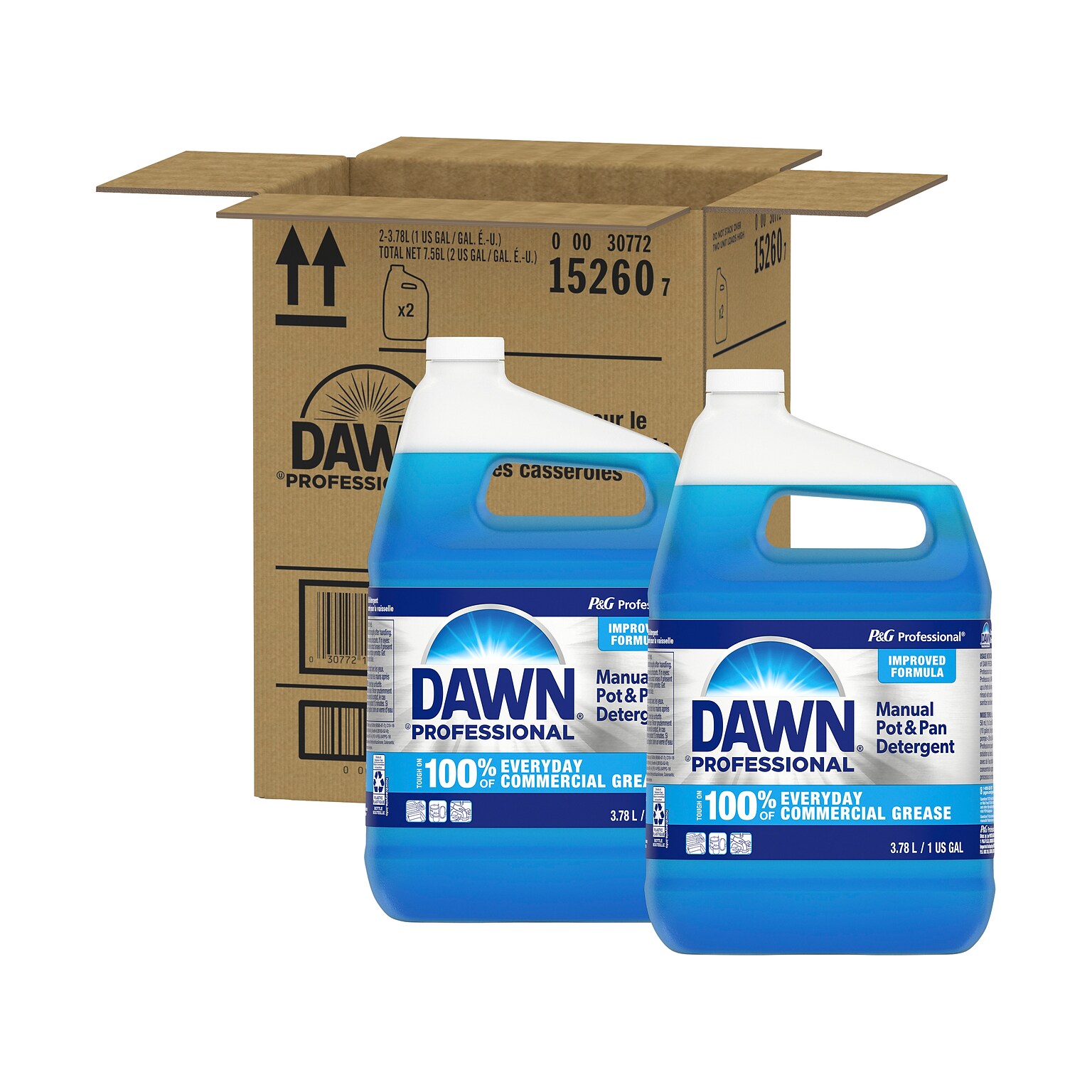 Dawn Professional Manual Pot and Pan Detergent, 1 gal., 2/Pack (12163)