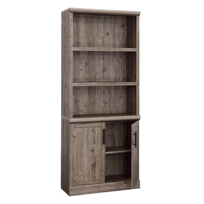 Sauder Aspen Post 71H 5-Shelf Bookcase, Pebble Pine (433965)