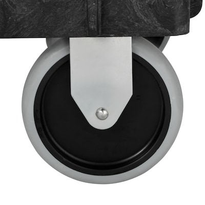 Rubbermaid 2-Shelf Plastic/Poly Mobile Utility Cart, Black (FG9T6600BLA)