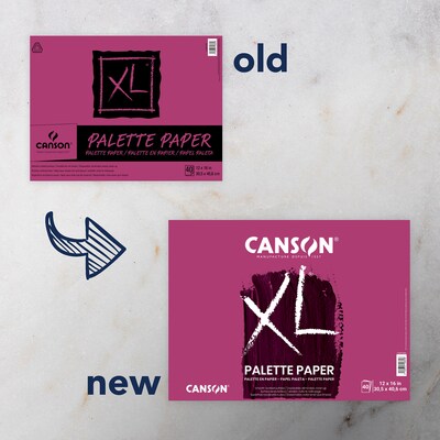 Canson XL Series Palette Pad,  12" x 16", White, 10 Sheets/Pad, 3 Pads/Bundle (MCXC100510955-3)