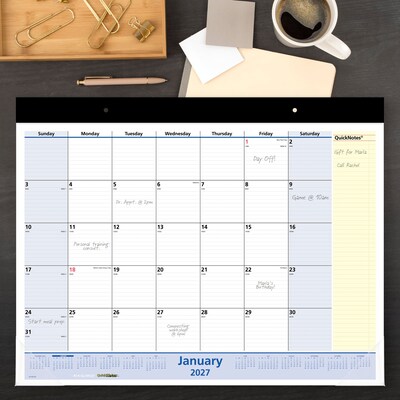 2027 AT-A-GLANCE QuickNotes 21.75 x 17 Monthly Desk Pad Calendar (SK700-00-27)