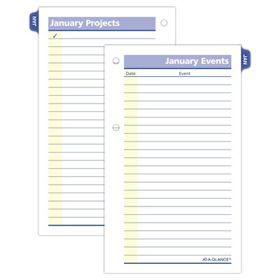 2027 AT-A-GLANCE QuickNotes 6" x 3.5" Daily Calendar Refill Pages (E517-50-27)