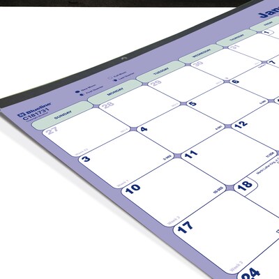 2027 Blueline Classic 21.25 x 16 Monthly Desk Pad Calendar, Blue/White (C181731-27)