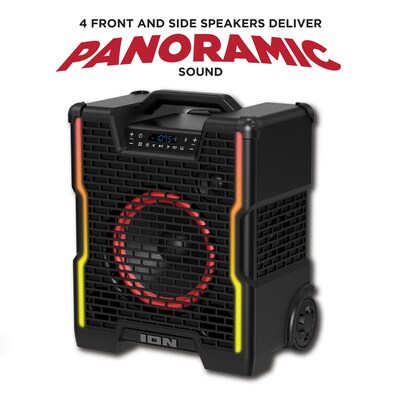 ION Block Rocker Icon Bluetooth All-Terrain Portable Speaker, Water Resistant, Black (IONBLCKRCKRX)