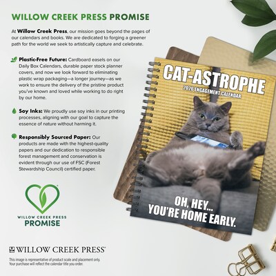 2026 Willow Creek Cat-astrophe 6.5" x 8.5" Daily & Monthly Personal Organizer (54598)