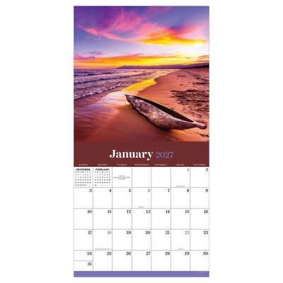 2027 TF Publishing Sunsets 12 x 12 Monthly Wall Calendar, Multicolored (27-1028)