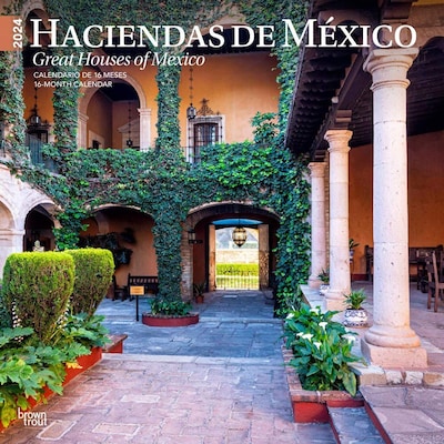 2024 BrownTrout Great Houses of Mexico 12 x 24 Monthly Wall Calendar (9781975463052)