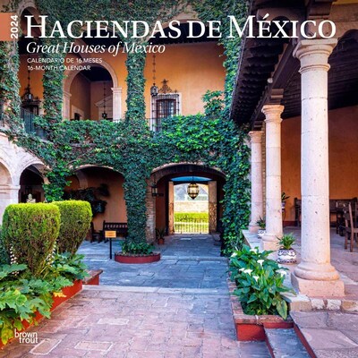 2024 BrownTrout Great Houses of Mexico 12 x 24 Monthly Wall Calendar (9781975463052)