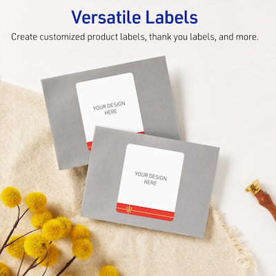 Avery Rectangle Multipurpose Labels, 4" x 3-1/3", White, 40/Pack (19479370550)
