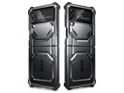 i-Blason Armorbox Black Rugged Case for Samsung Galaxy Z Flip4 (Galaxy2022-ZFlip4-5G-Armorbox-Black)