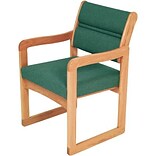 Green Vinyl Single-Base Chairs w/Arms