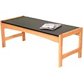 Wooden Mallets® Dakota Wave Series Table in Light Oak; Coffee Table