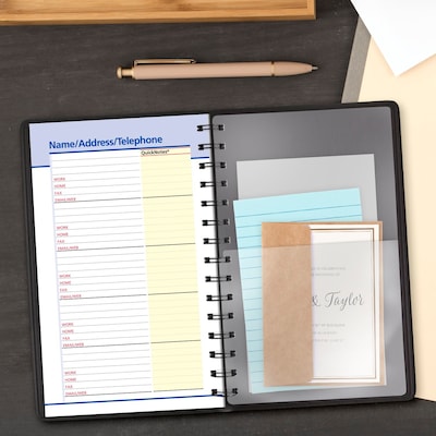 2027 AT-A-GLANCE QuickNotes 5" x 8" Daily & Monthly Appointment Book, Faux Leather Cover, Black (76-04-05-27)
