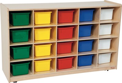 Wood Designs™ 20-Tray Cubby Storage Cabinets; with Assorted Trays