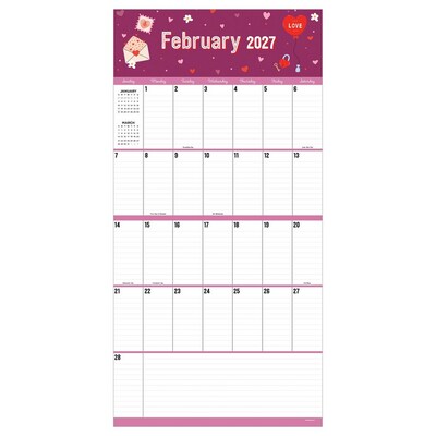 2027 TF Publishing Festive Holiday Themes 12" x 12" Monthly Wall Calendar, Multicolored (27-1146)