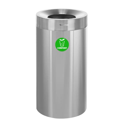 Alpine Industries 27 Gallon Indoor Compost Bin, Stainless Steel (475-27-CO)
