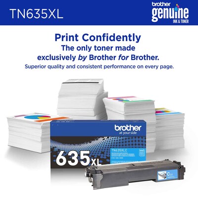 Brother TN635XL High Yield Cyan Toner Cartridge (TN635XLC)