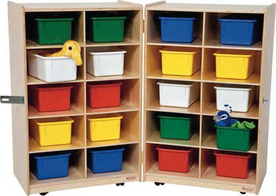 Wood Designs™ 20-Tray Folding Storage Units; With Assorted Trays